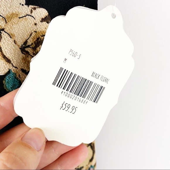 NWT Altar’d State Black Floral Dress Fairycore - Picture 5 of 7